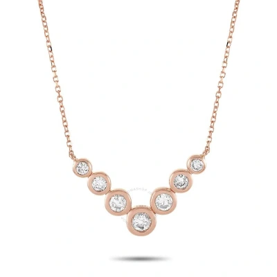 Lb Exclusive 14k Rose Gold 0.50 Ct Diamond Pendant Necklace In Multi-color