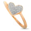 LB EXCLUSIVE LB EXCLUSIVE 14K ROSE GOLD 0.09 CT DIAMOND HEART RING