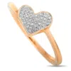 Lb Exclusive 14k Rose Gold 0.09 Ct Diamond Heart Ring In Gold