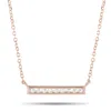 Lb Exclusive 14k Rose Gold 0.10 Ct Diamond Pendant Necklace In Gold