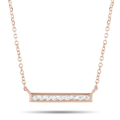 LB EXCLUSIVE 14K ROSE GOLD 0.10 CT DIAMOND PENDANT NECKLACE