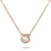 Lb Exclusive 14k Rose Gold 0.10 Ct Diamond Pendant Necklace In Gold
