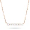 Lb Exclusive 14k Rose Gold 0.10 Ct Diamond Necklace In Gold