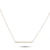Lb Exclusive 14k Rose Gold 0.10ct Diamond Bar Necklace Pn16761-r In Gold