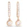 Lb Exclusive 14k Rose Gold 0.15ct Diamond Drop Earrings Aer-15711