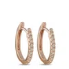 Lb Exclusive 14k Rose Gold 0.17ct Diamond Hoop Earrings Ps14-111925 In Gold