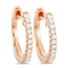 Lb Exclusive 14k Rose Gold 0.22ct Diamond Hoop Earrings Aer-9846r