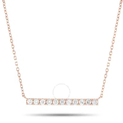 Lb Exclusive 14k Rose Gold 0.25 Ct Diamond Pendant Necklace
