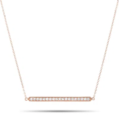 LB EXCLUSIVE 14K ROSE GOLD 0.25 CT DIAMOND PENDANT NECKLACE