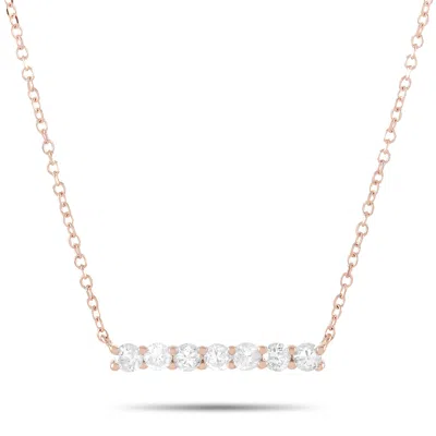 LB EXCLUSIVE 14K ROSE GOLD 0.25 CT DIAMOND PENDANT NECKLACE