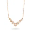 Lb Exclusive 14k Rose Gold 0.25 Ct Diamond Pendant Necklace In Gold