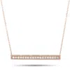 Lb Exclusive 14k Rose Gold 0.25ct Diamond Bar Necklace In Gold