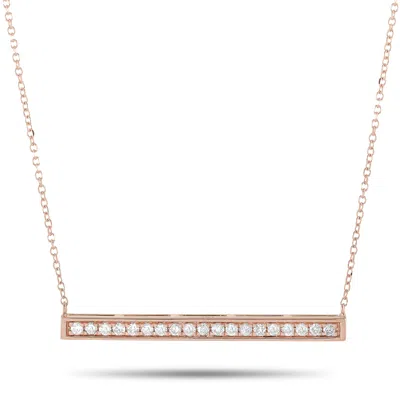 LB EXCLUSIVE 14K ROSE GOLD 0.25 CT DIAMOND PENDANT NECKLACE