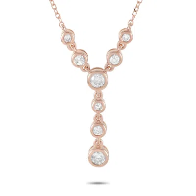 Lb Exclusive 14k Rose Gold 0.25 Ct Diamond Pendant Necklace