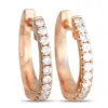 Lb Exclusive 14k Rose Gold 0.25ct Diamond Hoop Earrings In Gold