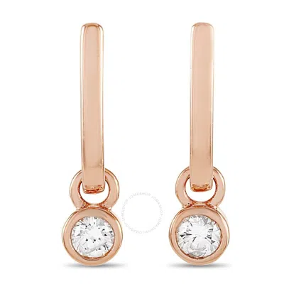 Lb Exclusive 14k Rose Gold 0.40 Ct Diamond Earrings In Brown