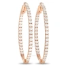 Lb Exclusive 14k Rose Gold 1.0ct Diamond Hoop Earrings In Multi-color