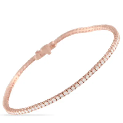 Lb Exclusive 14k Rose Gold 2.05ct Lab-grown Diamond Tennis Bracelet Mf25-072225