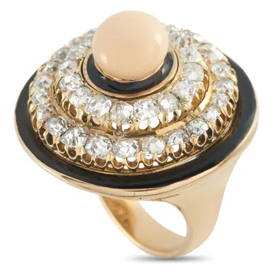 Lb Exclusive 14k Rose Gold 2.80ct Diamond And Conch Pearl Ring Mf19-050126