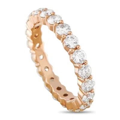 Lb Exclusive 14k Rose Gold 3.40ct Diamond Eternity Band Ring Mf25-050126