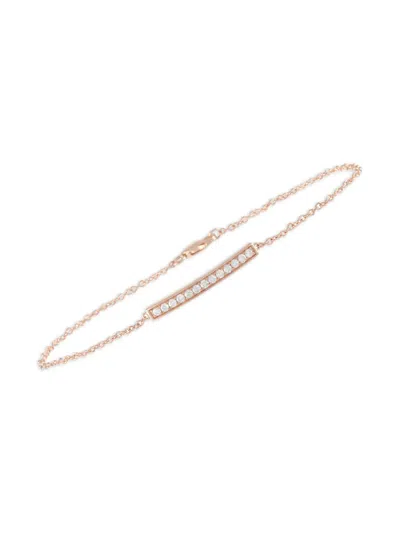 Pre-owned Lb Exclusive 14k Rose Gold Diamond Bracelet