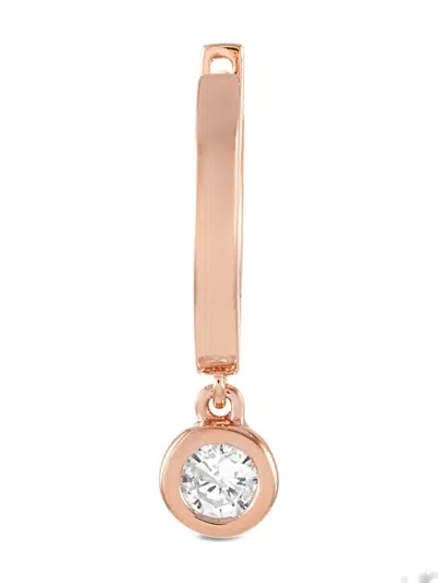 Pre-owned Lb Exclusive 14k Rose Gold Diamond Earrings In Pink
