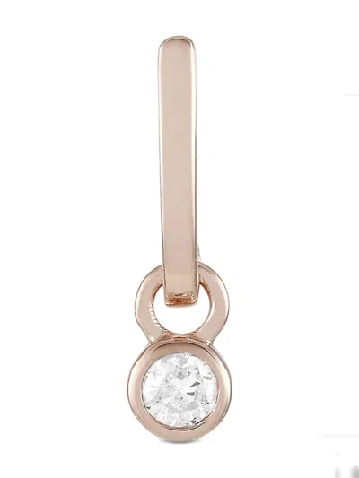 Pre-owned Lb Exclusive 14k Rose Gold Diamond Earrings In Pink
