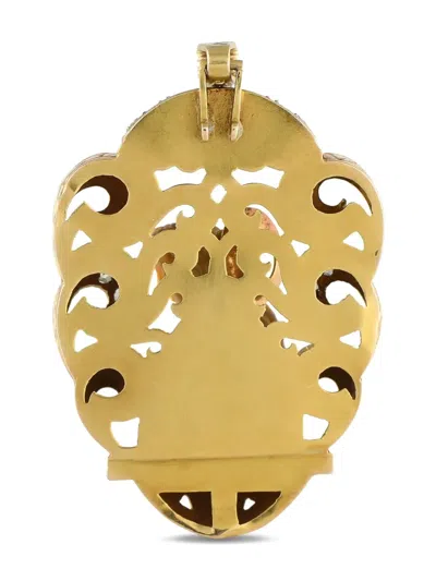 Pre-owned Lb Exclusive 14k Rose Gold Diamond-embellishment Pendant