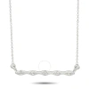 Lb Exclusive 14k White Gold 0.06 Ct Diamond Necklace In Multi-color
