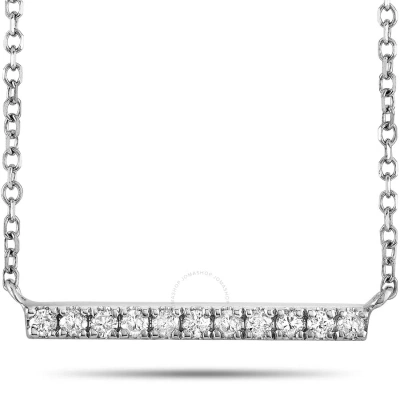 Lb Exclusive 14k White Gold 0.10 Ct Diamond Pendant Necklace In Multi-color