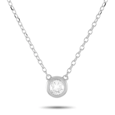 Lb Exclusive 14k White Gold 0.11 Ct Diamond Pendant Necklace In Multi-color