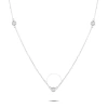 Lb Exclusive 14k White Gold 0.15 Ct Diamond Necklace In Multi-color