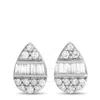 LB EXCLUSIVE LB EXCLUSIVE 14K WHITE GOLD 0.18CT DIAMOND CLUSTER PEAR EARRINGS ER28511 W