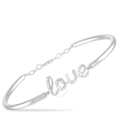 Lb Exclusive 14k White Gold 0.25 Ct Diamond Love Bracelet In Multi-color