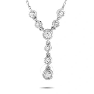 Lb Exclusive 14k White Gold 0.25 Ct Diamond Pendant Necklace In Multi-color