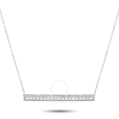 Lb Exclusive 14k White Gold 0.25 Ct Diamond Pendant Necklace In Multi-color