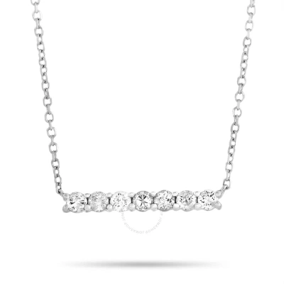 Lb Exclusive 14k White Gold 0.25ct Diamond Bar Necklace In Multi-color