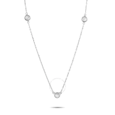 Lb Exclusive 14k White Gold 0.25ct Diamond Necklace In Multi-color