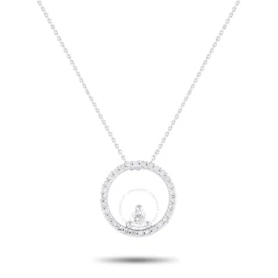 Lb Exclusive 14k White Gold 0.25ct Diamond Necklace Pn15393 In Multi-color
