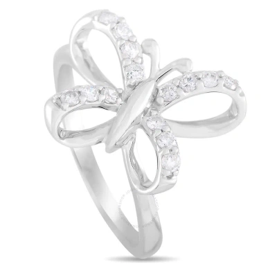 Lb Exclusive 14k White Gold 0.30 Ct Diamond Butterfly Ring In Multi-color
