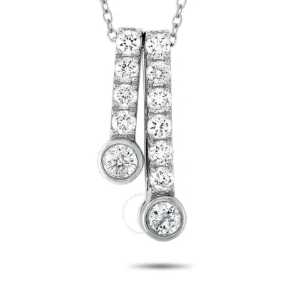 Lb Exclusive 14k White Gold 0.50ct Diamond Pendant Necklace In Multi-color