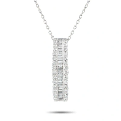 Lb Exclusive 14k White Gold 0.58ct Diamond Necklace In Multi-color