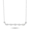Lb Exclusive 14k White Gold 0.06 Ct Diamond Necklace In White