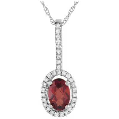Pre-owned Lb Exclusive 14k White Gold 0.09ct Diamond Pendant Necklace Pd4-16077wga