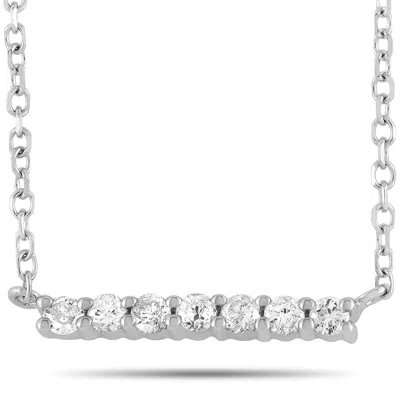 Lb Exclusive 14k White Gold 0.10 Ct Diamond Pendant Necklace