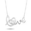 Lb Exclusive 14k White Gold 0.10 Ct Diamond Pendant Necklace In White