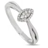 Lb Exclusive 14k White Gold 0.10 Ct Diamond Ring In White