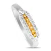 Lb Exclusive 14k White Gold 0.15ct Diamond And Sapphire Ring Mf04-120424 In White
