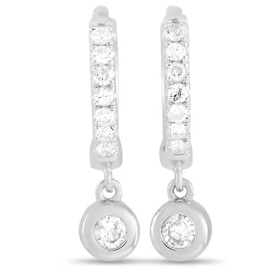 Lb Exclusive 14k White Gold 0.15ct Diamond Drop Earrings Aer-15711