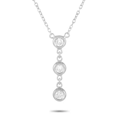 Lb Exclusive 14k White Gold 0.15ct Diamond Necklace Ank-15777w
